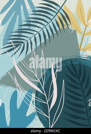 Modello universale moderno. Adatto per poster, biglietti d'auguri e per le vacanze, biglietti e inviti aziendali, copertine e quaderni. Desi astratti Illustrazione Vettoriale