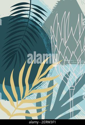 Modello universale moderno. Adatto per poster, biglietti d'auguri e per le vacanze, biglietti e inviti aziendali, copertine e quaderni. Desi astratti Illustrazione Vettoriale