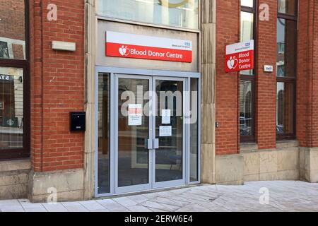 Centro donatori di sangue, Leeds Foto Stock
