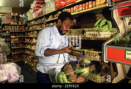 Ristorante giamaicano a Tottenham North London 1981 Foto Stock