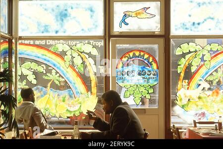 Ristorante giamaicano a Tottenham North London 1981 Foto Stock