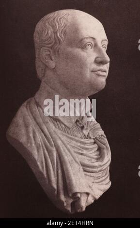 Busto di Mikhail Lomonosov prodotto nel 1782. Foto Stock