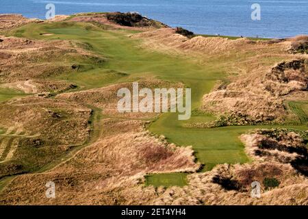 Vista aerea del Wallasey Golf Club, Wallasey, Wirral - Regno Unito Foto Stock