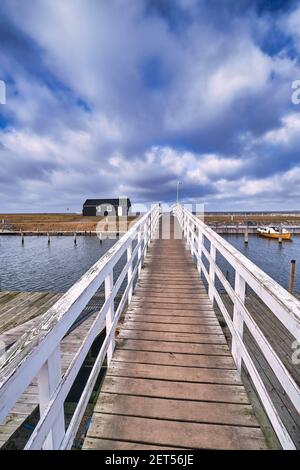 Canale King Frederik VII nel porto di Loegstoer nella Danimarca rurale Foto Stock