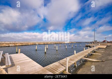 Canale King Frederik VII nel porto di Loegstoer nella Danimarca rurale Foto Stock