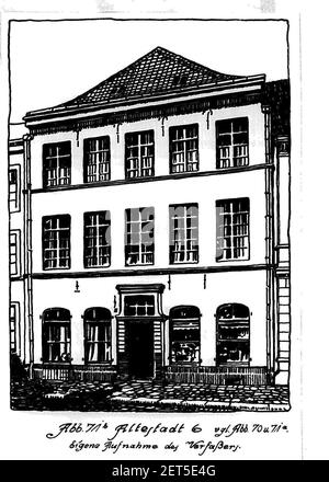 Paul Sültenfuß, Das Düsseldorfer Wohnhaus bis zur Mitte des 19. Jahrhunderts, (Diss. SACHEN), 1922, ABB. 71b Altestadt 6. Foto Stock