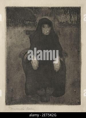 Paula Modissohn-Becker (tedesco, 1876-1907) - Donna anziana seduta Foto Stock