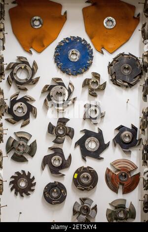 frese per la lavorazione del legno, varie forme Foto Stock