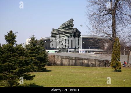 Polonia, Katowice, Monumento agli insorti Slesiani, voivodato Slesia. Foto Stock