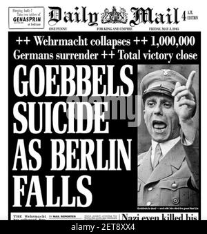 JOSEPH GOEBBELS (1897-1945) il politico nazista tedesco e propagandista si suicidarono 1 maggio 1945 Foto Stock