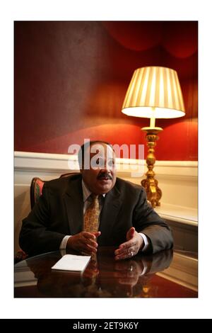 Martin Luther King III... a Londra prima del 40° anniversario della morte della sua fotografia di David Sandison The Independent 31/3/2008 Foto Stock