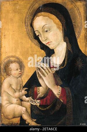 Pellegrino di Mariano. La Madonna col Bambino. 1460-70. Di Christie. Foto Stock