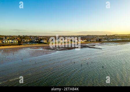 Ballyholme spiaggia vicino Bangor in Irlanda del Nord Foto Stock