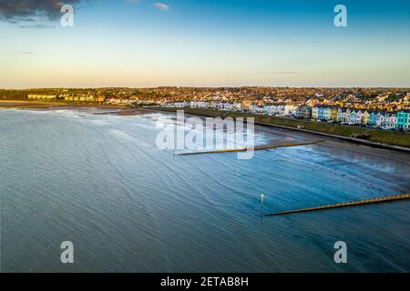 Ballyholme spiaggia vicino Bangor in Irlanda del Nord Foto Stock