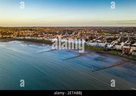 Ballyholme spiaggia vicino Bangor in Irlanda del Nord Foto Stock