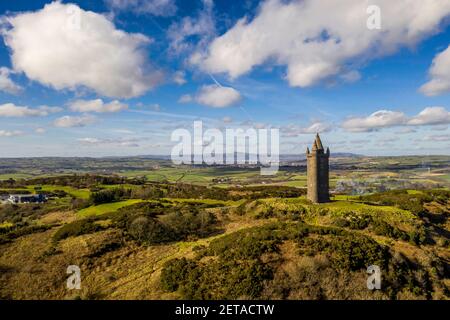 Scrabo Tower vicino a Newtownards in Irlanda del Nord Foto Stock