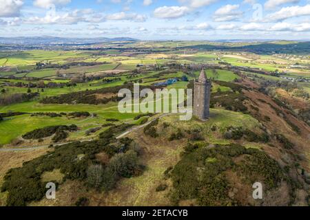 Scrabo Tower vicino a Newtownards in Irlanda del Nord Foto Stock