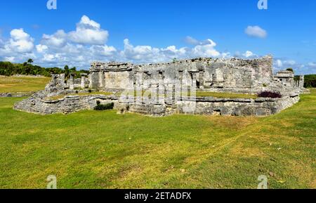 La Casa delle colonne a Tulum, Messico Foto Stock