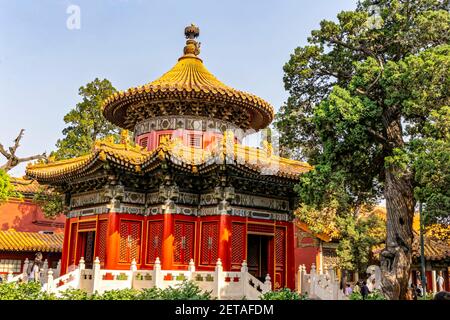 Pechino, Cina. 2 Giugno 2017. Padiglione di mille autumn (Qianqiu ting) all'interno del Giardino Imperiale della Città Proibita a Pechino, Cina. Foto Stock