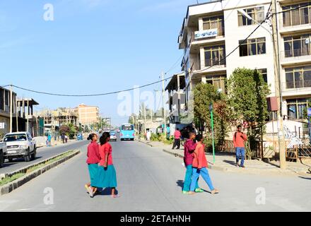 La città di Mekele, Etiopia. Foto Stock