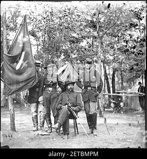 Pietroburgo, Va. gen. Orlando B. Willcox e personale, 3d Divisione, nono Corps Foto Stock