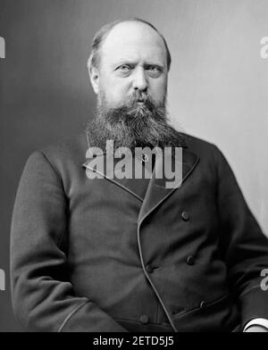 Othniel Charles Marsh (1831-1899), professore americano di Paleontologia al Yale College e presidente dell'Accademia Nazionale delle Scienze. Marsh, che ha scoperto 80 nuove specie di dinosauri, ha gareggiato con il suo collega paleontologo Edward Drinker Cope dal 1870 al 1890 in un periodo di frenetiche spedizioni di caccia ai fossili dell'America occidentale conosciute come le "guerre delle ossa". Foto Stock