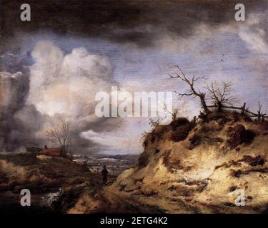 Philips Wouwerman - percorso attraverso le dune Foto Stock