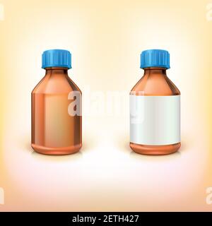 Flaconcino per farmaci. Illustrazione Vettoriale