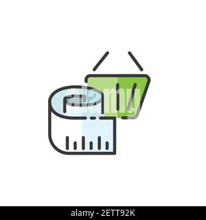 Misuratore e carrello. Dimensioni del prodotto. Icona a colori piena. Illustrazione del vettore commerciale isolato Illustrazione Vettoriale