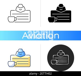 Icona della licenza dell'assistente di volo Illustrazione Vettoriale