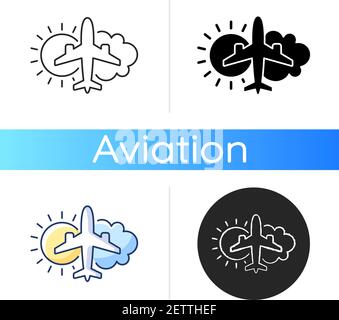 Icona meteorologia aeronautica Illustrazione Vettoriale