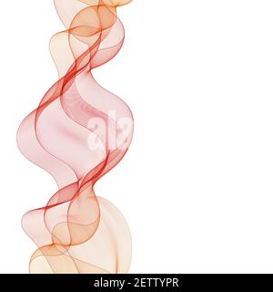 Onda astratta colorata. Curve su sfondo bianco Foto Stock