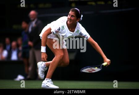 Monica Seles Wimbledon 1992 Foto Stock