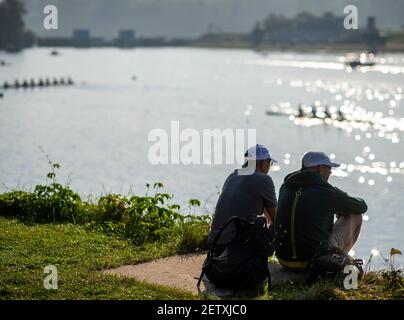 Linz, Austria, Sabato, 31 Agosto 2019, Campionato del mondo di canottaggio FISA, Area Parco delle barche, [credito obbligatorio; immagini Peter SPURRIER/Intersport] 08:48:32 31.08.19 Foto Stock