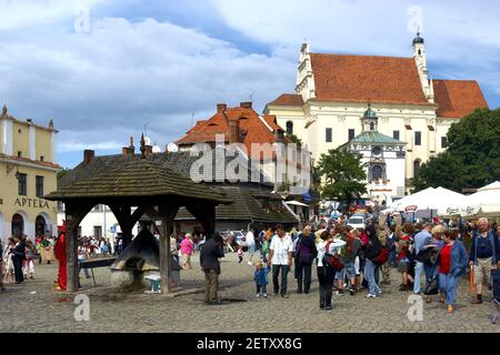 Polonia, Kazimierz Dolny, mercato, Lublin voivodato. Foto Stock