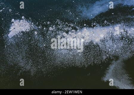 Kenya, Lago Magadi, errore di Rift, formazione di depositi di soda (vista aerea) Foto Stock