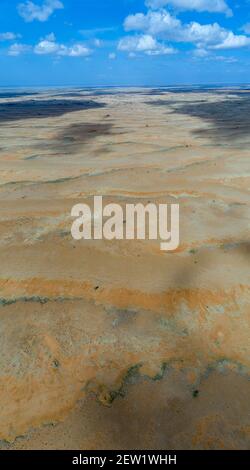 Kenya, Regione del Lago Turkana, deserto di Chalbi (vista aerea) Foto Stock