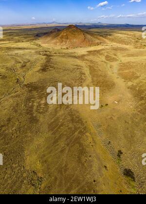 Kenya, regione del lago Turkana, deserto del Chalbi, lavas (vista aerea) Foto Stock