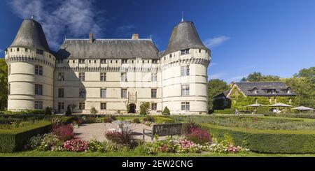 Francia, Indre e Loira, Valle della Loira dichiarata Patrimonio Mondiale dall'UNESCO, Azay-le-Rideau, il castello di Islette, l'Château de l'Islette ha protetto gli amanti segreti degli scultori Auguste Rodin e Camille Claudel Foto Stock