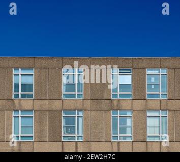 Architettura brutalista del Vanbrugh College, Università di York, Regno Unito Foto Stock