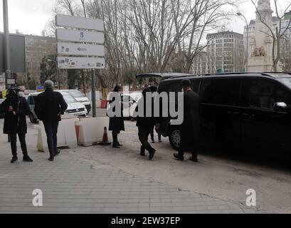 Madrid, Spagna. 02 marzo 2021. Atmosfera alla periferia dell'hotel VP Plaza dove si sono aggiudicati i Feroz 2021 Awards, a Madrid Credit: CORDON PRESS/Alamy Live News Foto Stock