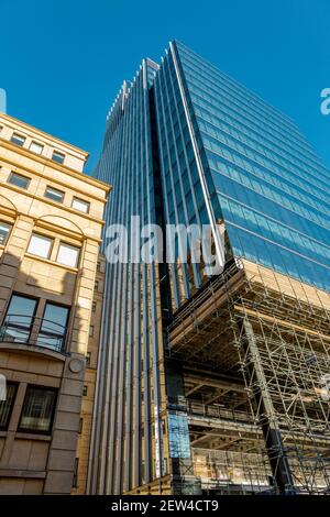 Nuovo edificio per uffici in costruzione, Colmore Row, Birmingham City Centre, UK. 2021 Foto Stock