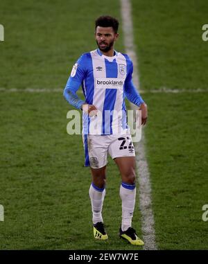 Il Fraizer Campbell di Huddersfield Town durante la partita del campionato Sky Bet al John Smith's Stadium di Huddersfield. Data immagine: Martedì 2 marzo 2021. Foto Stock