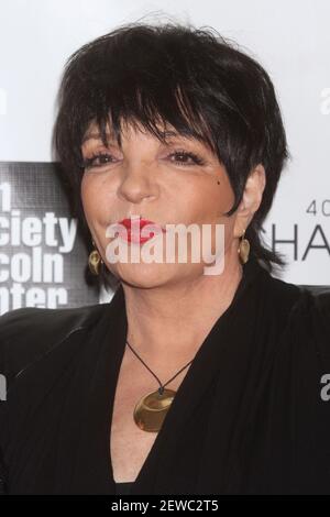 Liza Minnelli partecipa alla Film Society of Lincoln Center's 40 ° anniversario Chaplin Award Gala onorando Barbra Streisand presso Avery Fisher Hall a New York City il 22 aprile 2013. Foto: Henry McGee/MediaPunch Foto Stock