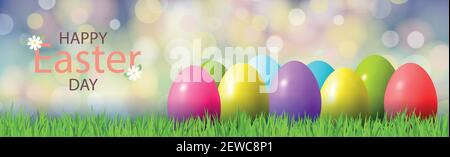 Congratulazioni per la Pasqua ortodossa, bokeh sfondo - Vector illustrazione Illustrazione Vettoriale