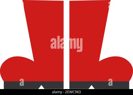 Stivali antincendio, illustrazione, vettoriale su sfondo bianco. Illustrazione Vettoriale