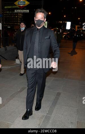 Madrid, Spagna. 02 marzo 2021. Jorge Sanz partecipa ai Feroz Awards 2021 all'Hotel VP Plaza Espana Design. Credit: SOPA Images Limited/Alamy Live News Foto Stock