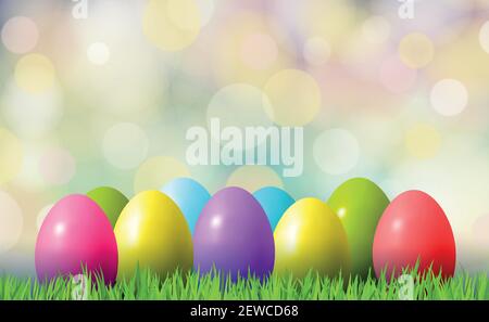 Congratulazioni per la Pasqua ortodossa, bokeh sfondo - Vector illustrazione Illustrazione Vettoriale