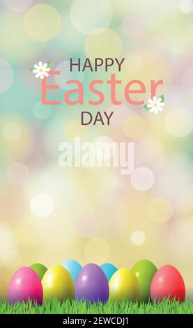 Congratulazioni per la Pasqua ortodossa, bokeh sfondo - Vector illustrazione Illustrazione Vettoriale