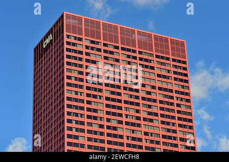 Chicago, Illinois, Stati Uniti. Il South Wabash Building 333 a 44 piani (ex Centro CNA). L'edificio è stato completato nel 1972. Foto Stock